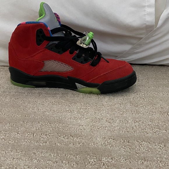 yellow and red jordan 4